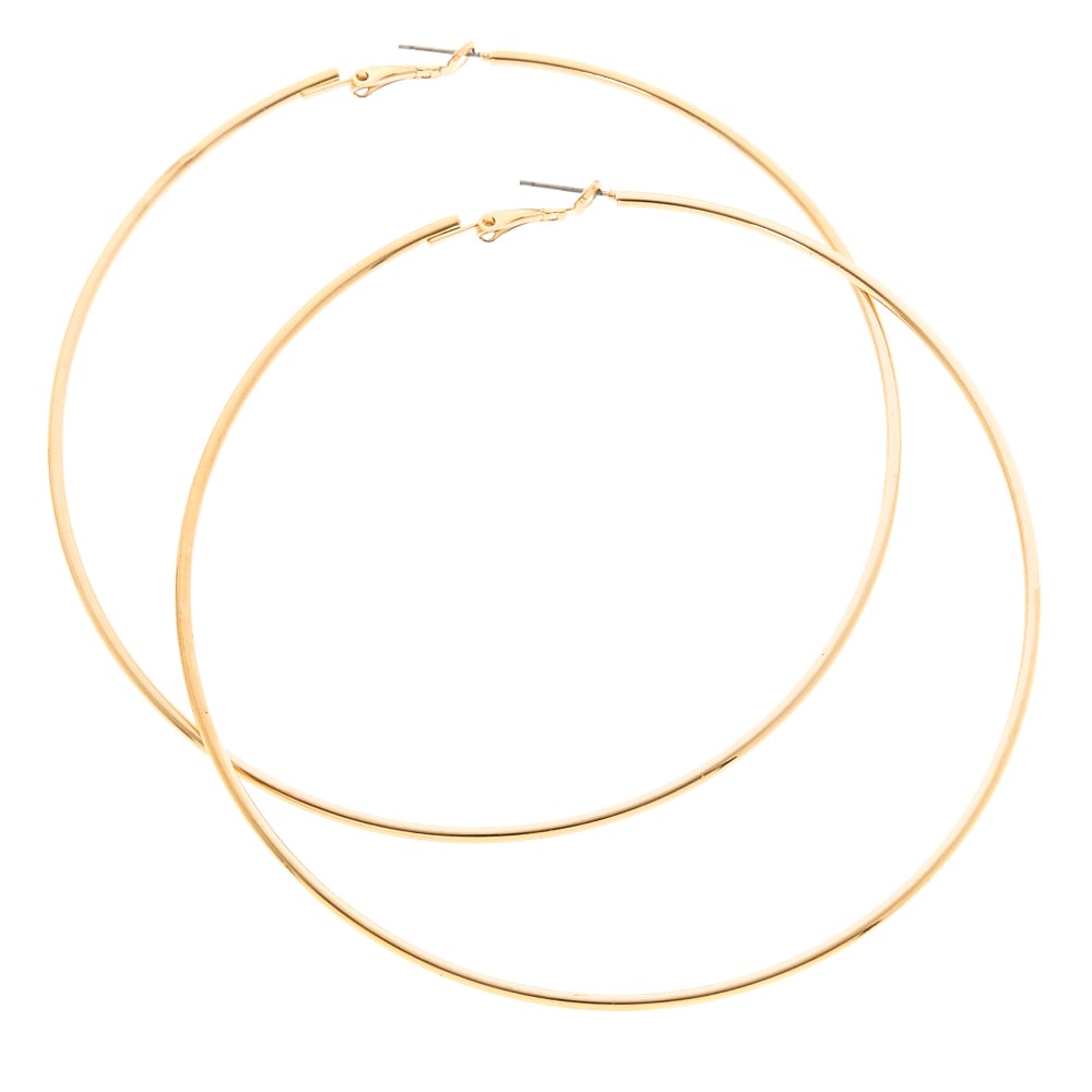 Gold-tone Extra Large 100mm Hoop Earrings