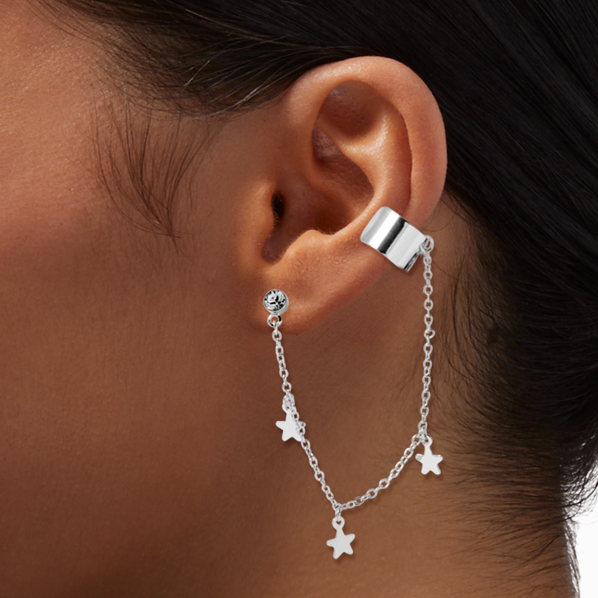 [CLUE] 韓国☆925Silver☆C Collection Unique Chain Ear-cuff CLUE] 韓国☆925Silver☆C Collection Unique Chain Ear-cuff